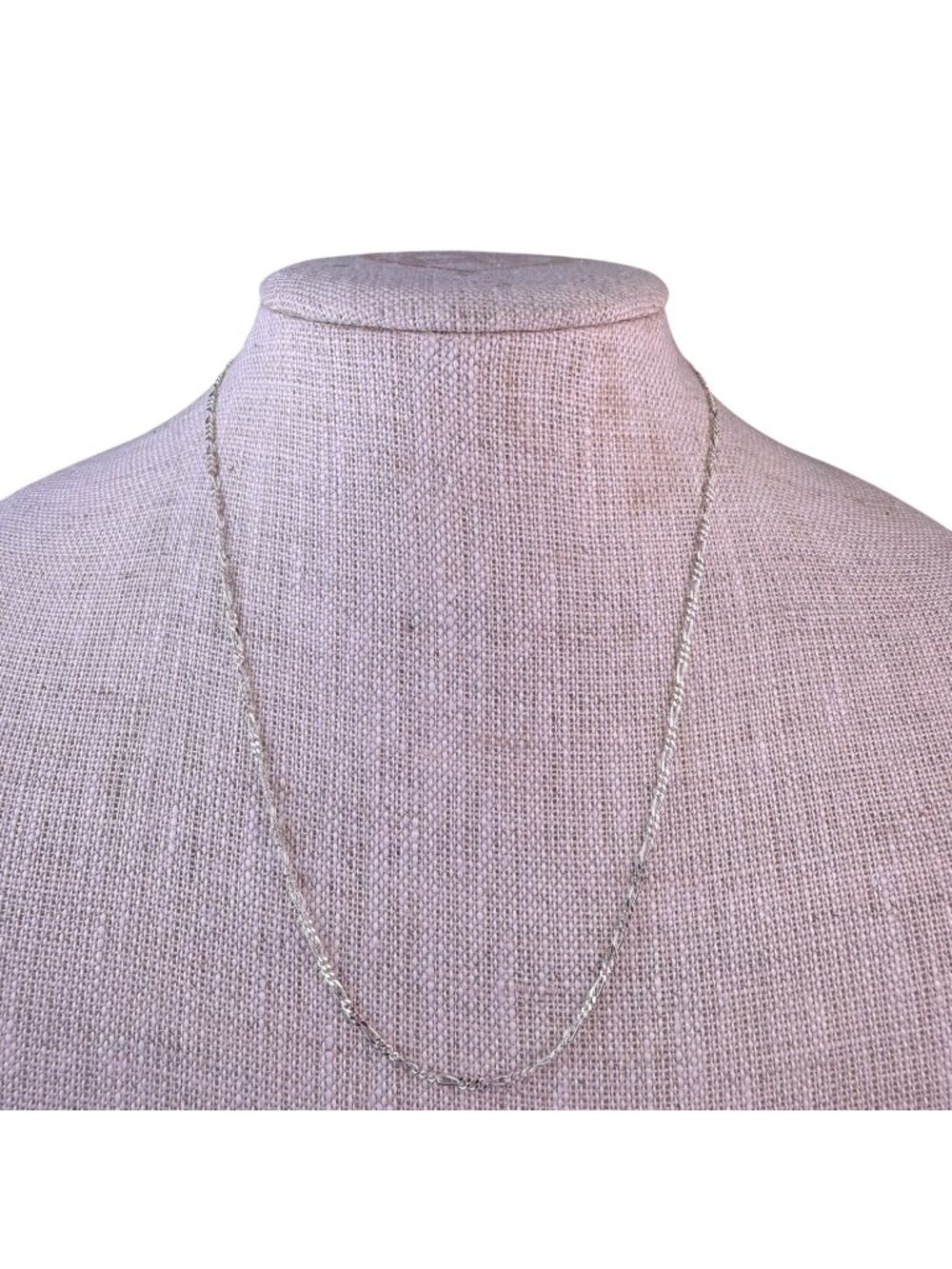 Modern Sterling Silver Figaro Chain Necklace Italy 925 Mens Womens Jewelry